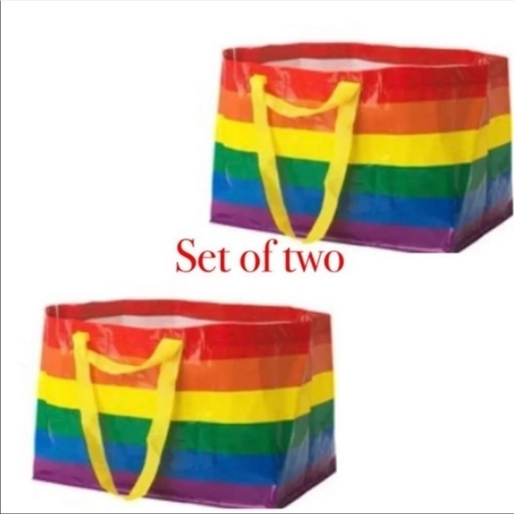 BUNDLE 2 IKEA Storstomma PRIDE Rainbow Large Tote Bags